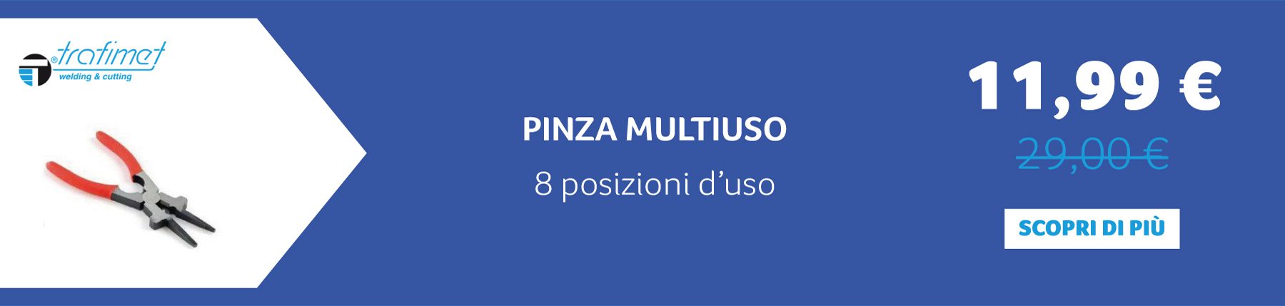TRAFIMET - PINZA MULTIUSO 8 posizioni d’uso. 11,99 € anziché 29,00 €